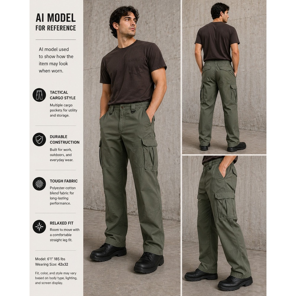 Propper Cargo‎ Pants 42x32 Olive Tactical Ripstop Workwear Utility Mens Gorpcore
